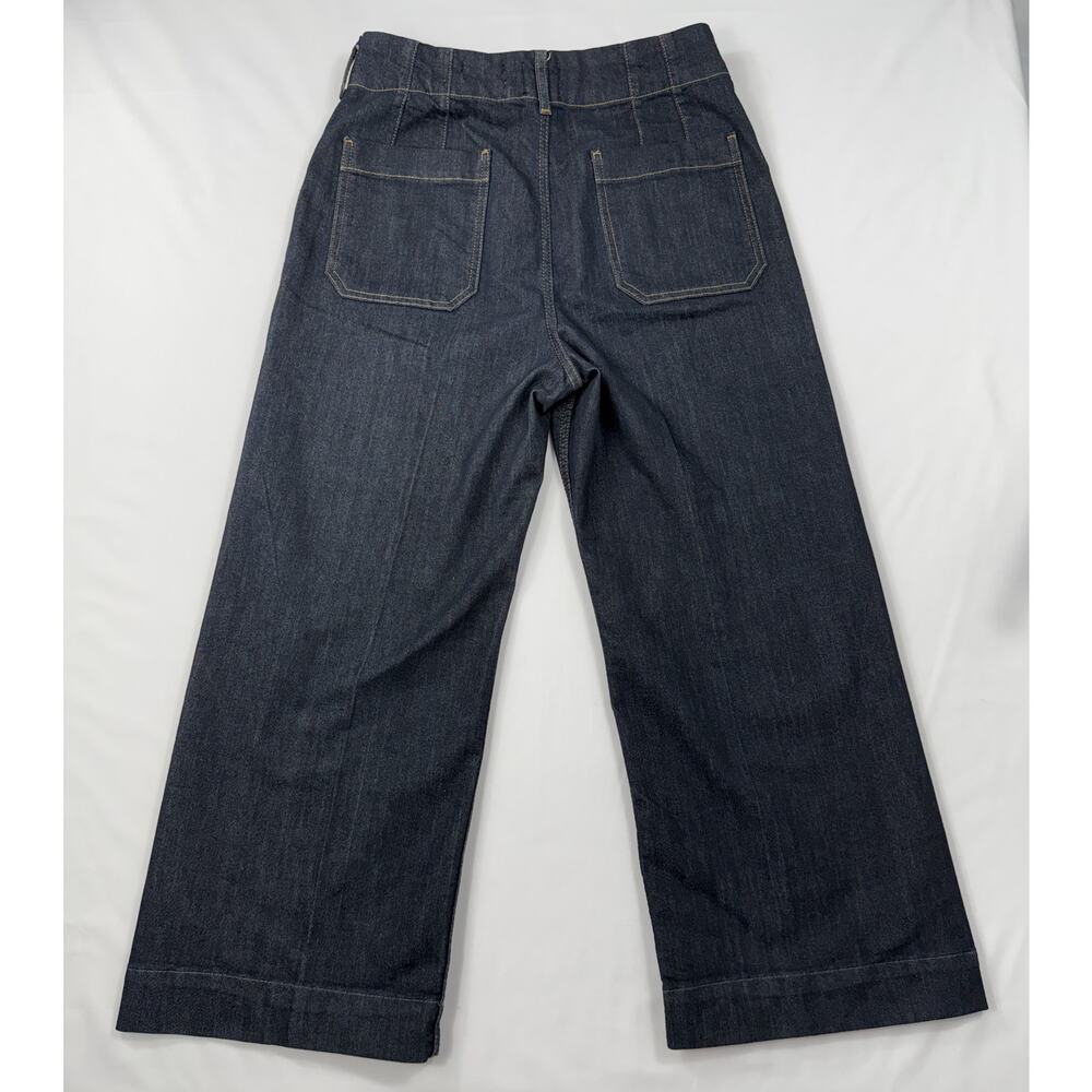 Anthropologie Maeve Women Size 30 Colette Wide-Leg Denim Crop Jeans High-Waist - Picture 11 of 16